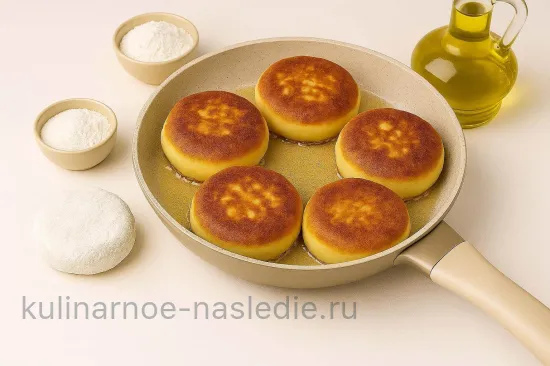 Картопляники с курицей - Формовка и жарка